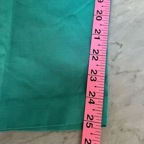 Ruby Rd. Green Surf Embellished Oasis Pockets Capri Pants linen blend size 14 - Picture 7 of 7
